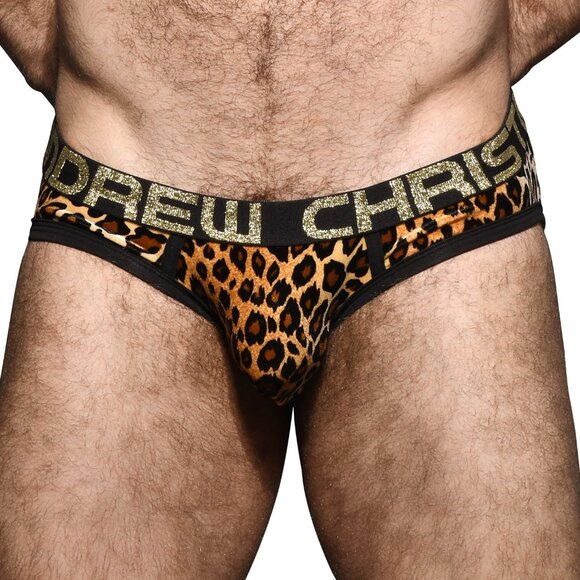 92295 Andrew Christian Almost Naked Plush Leopard Brief - Picture 1 of 2